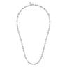 24 Inch 4.5mm 925 Sterling Silver Men's Solid Faceted Link Chain Necklace