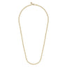 24 Inch 4mm 14K Yellow Gold Men's Hollow Ball Chain Necklace
