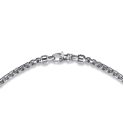 24 Inch 4mm 925 Sterling Silver Men's Solid Round Box Chain Necklace