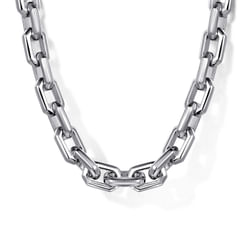 24 Inch 5.6mm 925 Sterling Silver Solid Faceted Men's Link Chain Necklace
