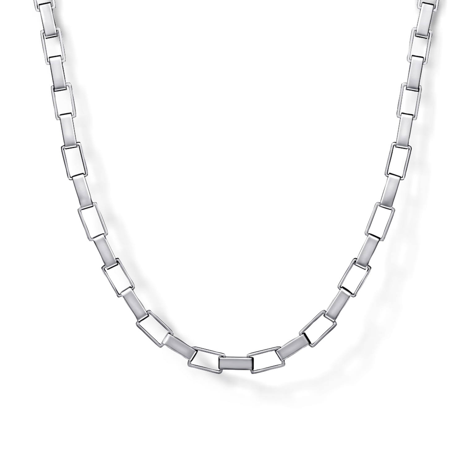 24 Inch 5mm 925 Sterling Silver Men's Solid Box Chain Necklace - Shot 1