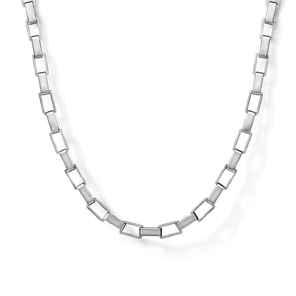 24 Inch 5mm 925 Sterling Silver Men's Solid Box Chain Necklace