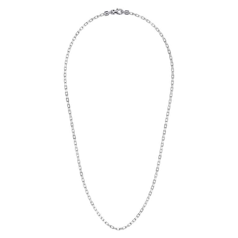 24 Inch 5mm 925 Sterling Silver Men's Solid Box Chain Necklace - Shot 2