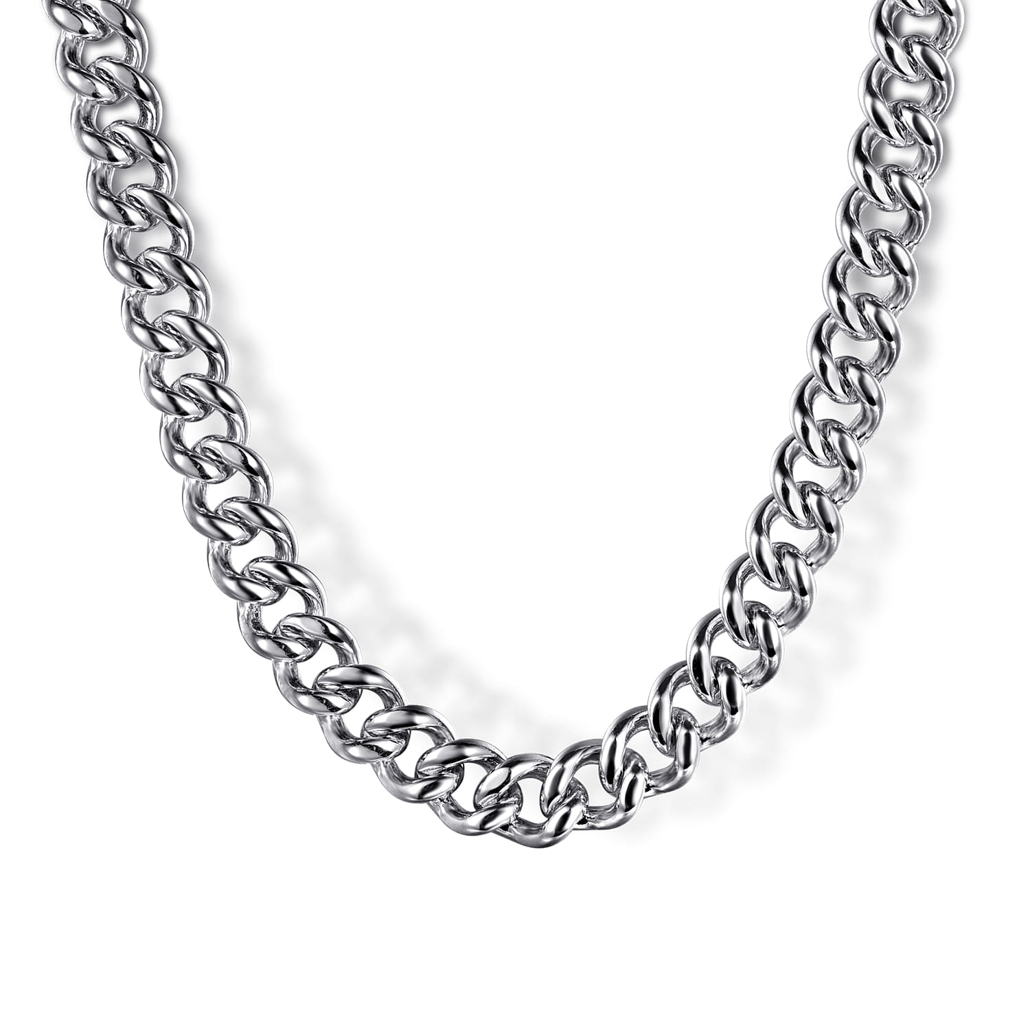 24 Inch 5mm 925 Sterling Silver Men's Solid Cuban Link Chain Necklace - Shot 1