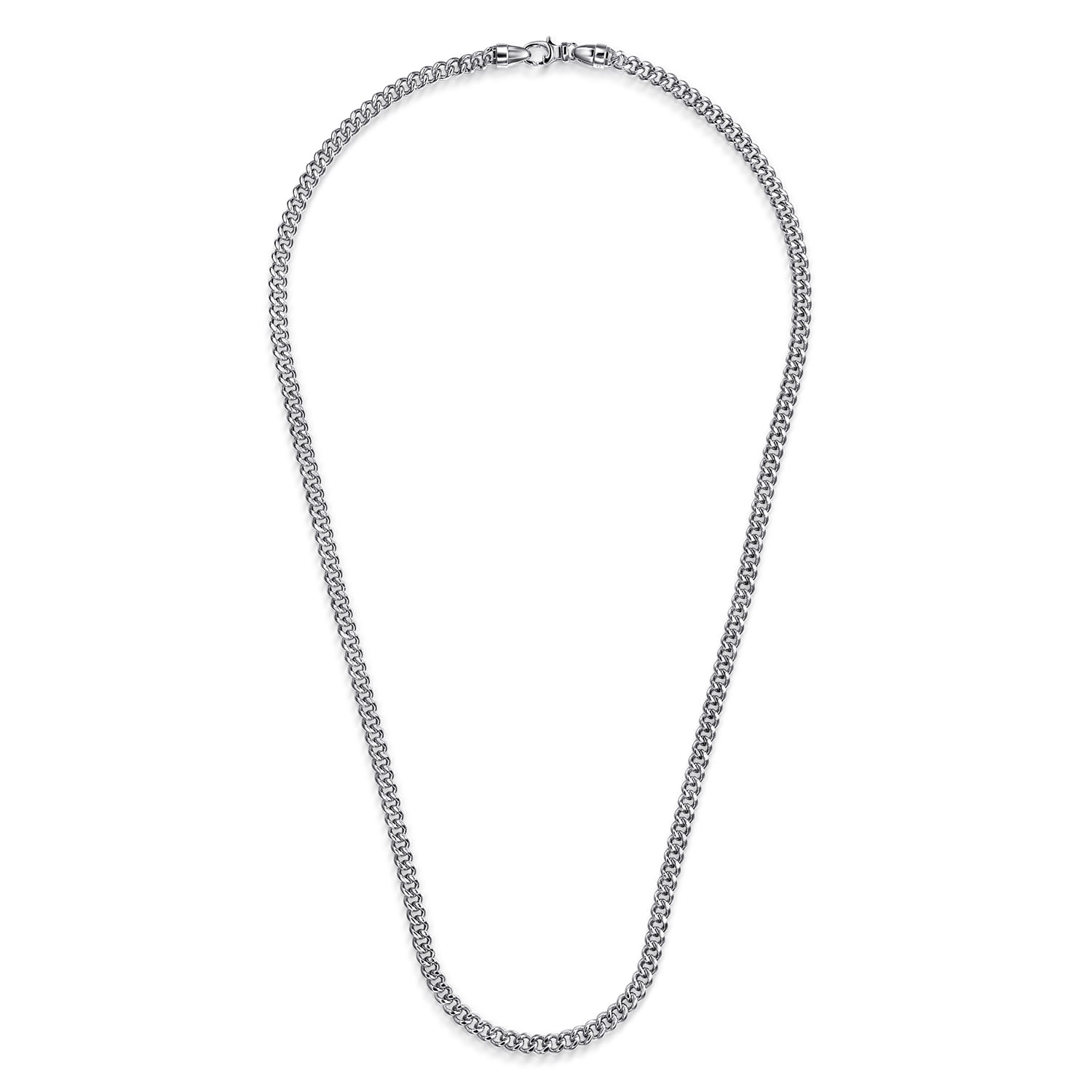 24 Inch 5mm 925 Sterling Silver Men's Solid Cuban Link Chain Necklace - Shot 2
