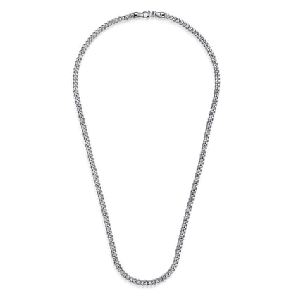 24 Inch 5mm 925 Sterling Silver Men's Solid Cuban Link Chain Necklace