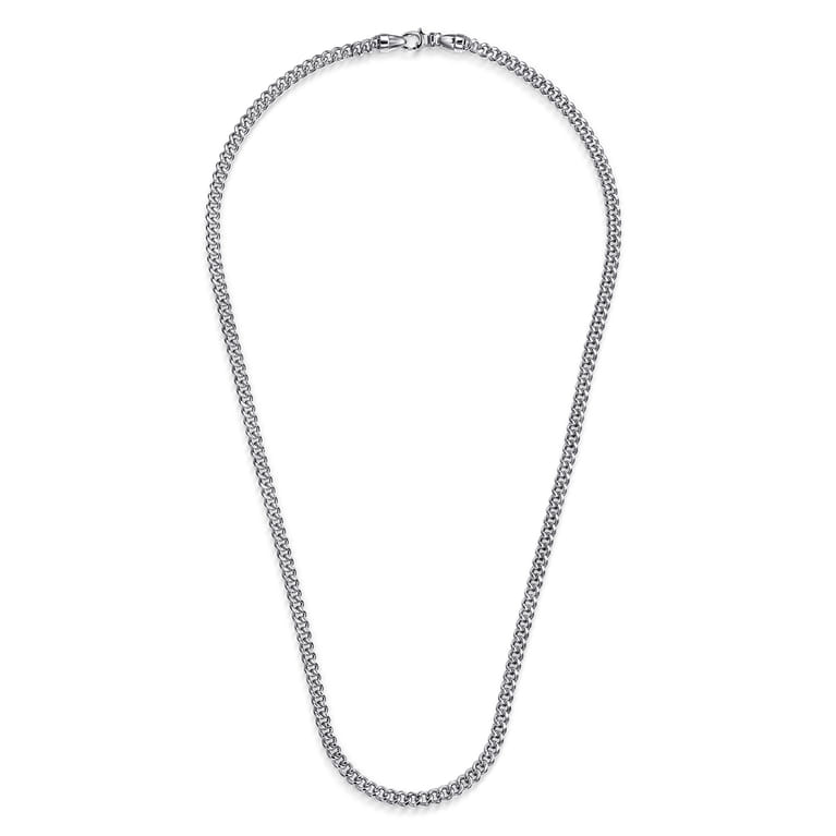24 Inch 5mm 925 Sterling Silver Men's Solid Cuban Link Chain Necklace - Shot 2