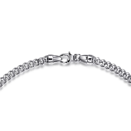 24 Inch 5mm 925 Sterling Silver Men's Solid Cuban Link Chain Necklace