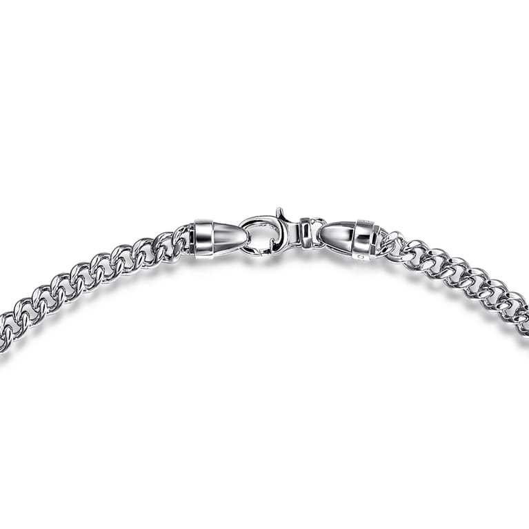 24 Inch 5mm 925 Sterling Silver Men's Solid Cuban Link Chain Necklace - Shot 3