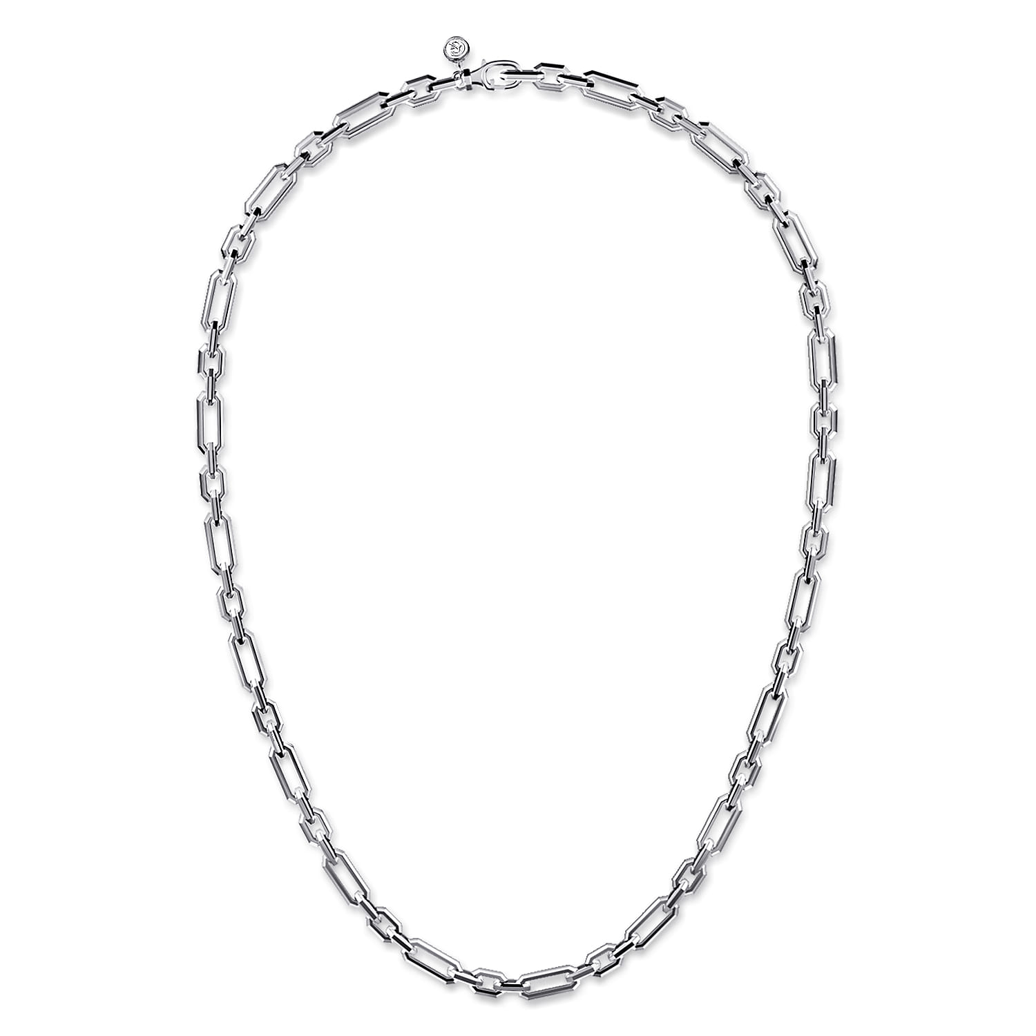 24 Inch 6.4mm 925 Sterling Silver Figaro Chain Necklace - Shot 2