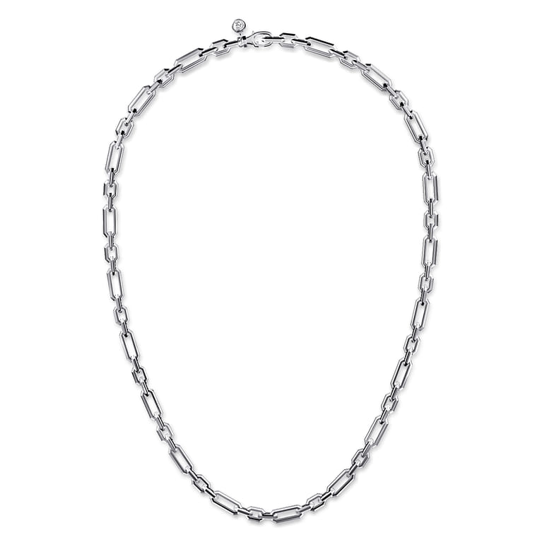24 Inch 6.4mm 925 Sterling Silver Figaro Chain Necklace - Shot 2