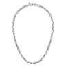 24 Inch 6.4mm 925 Sterling Silver Figaro Chain Necklace