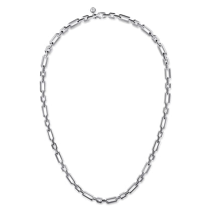 24 Inch 6.4mm 925 Sterling Silver Men's Hollow Figaro Chain Necklace
