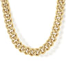 24 Inch 7mm 14K Yellow Gold Men's Solid Cuban Link Chain Necklace
