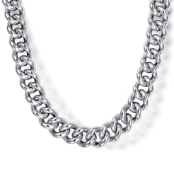 24 Inch 7mm 925 Sterling Silver Men's Solid Cuban Link Chain Necklace