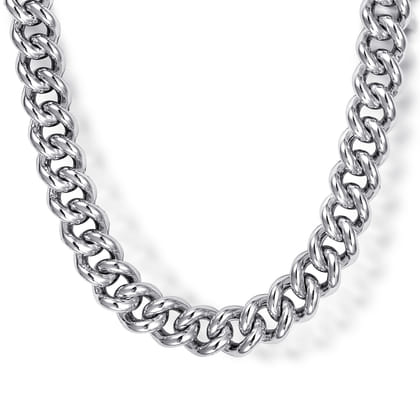 24 Inch 7mm 925 Sterling Silver Men's Solid Cuban Link Chain Necklace