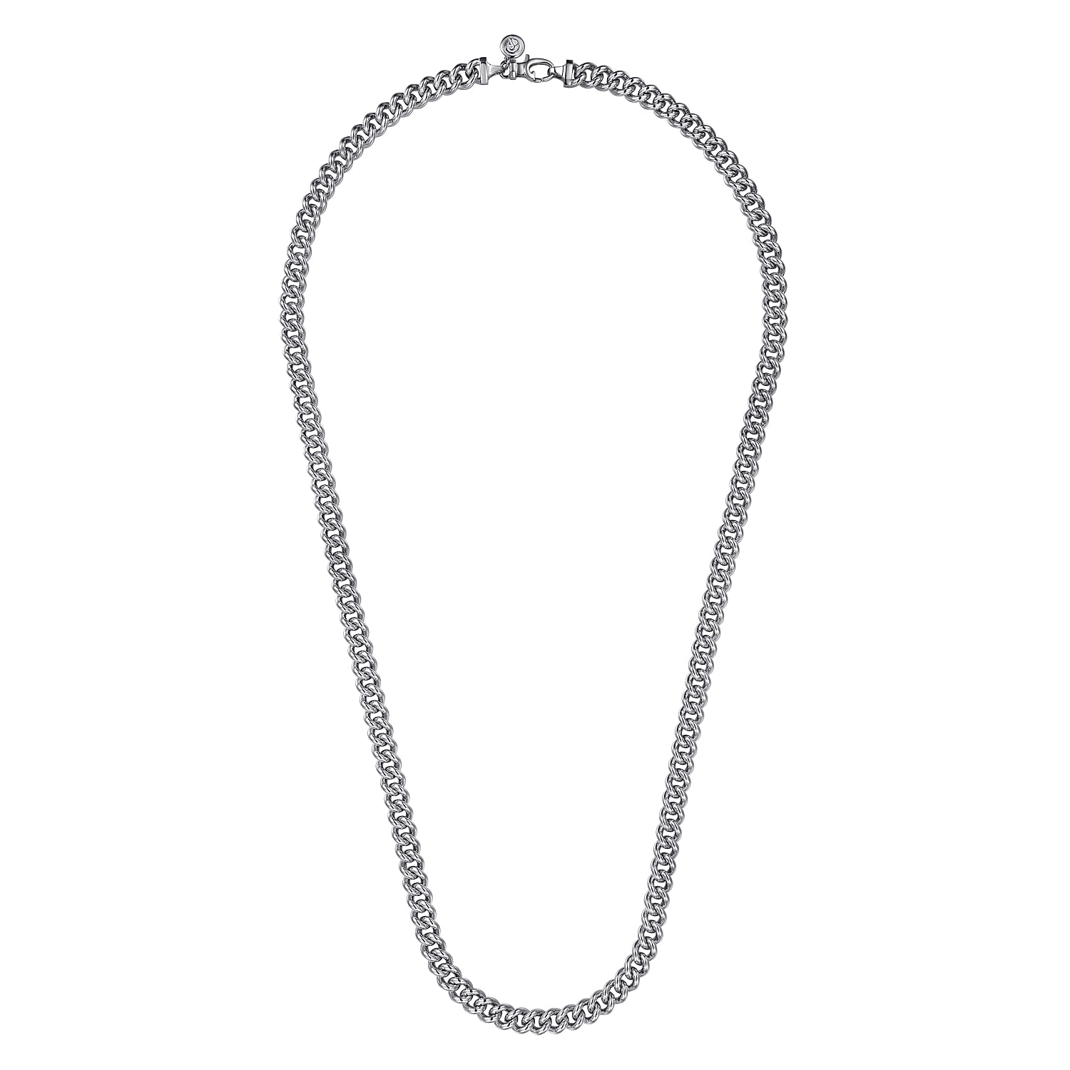 24 Inch 7mm 925 Sterling Silver Men's Solid Cuban Link Chain Necklace - Shot 2