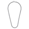 24 Inch 7mm 925 Sterling Silver Men's Solid Cuban Link Chain Necklace