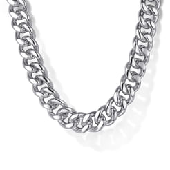 24 Inch 7mm 925 Sterling Silver Men's Solid Diamond Cut Cuban Link Necklace