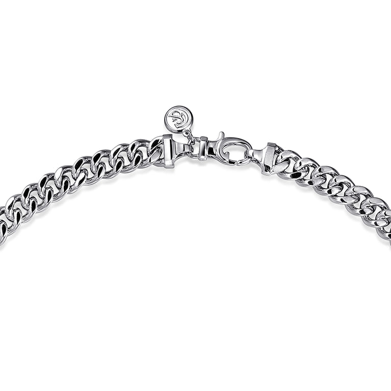 24 Inch 7mm 925 Sterling Silver Men's Solid Diamond Cut Cuban Link Necklace - Shot 3