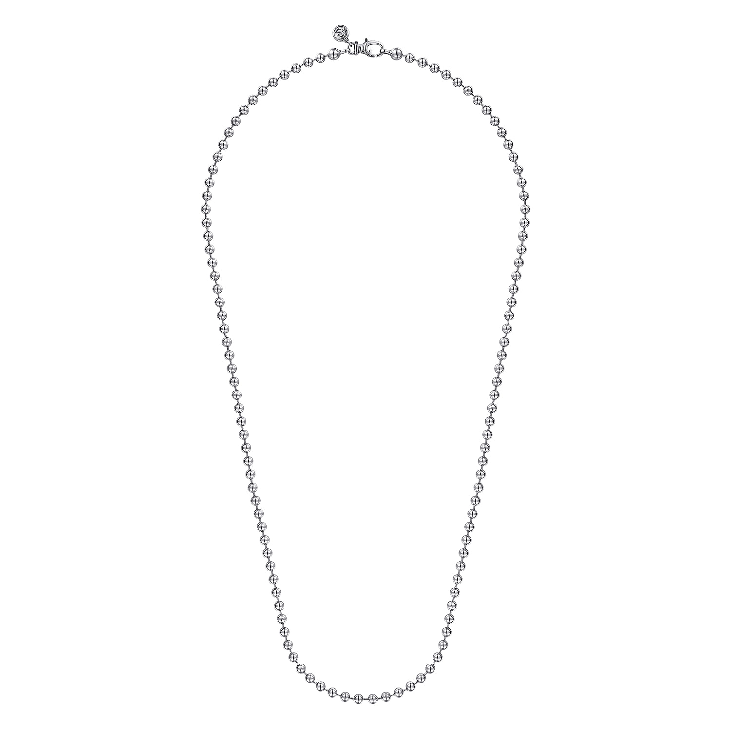 24 Inch 925 Sterling Silver 4mm Hollow Ball Chain Necklace