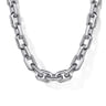24 Inch 925 Sterling Silver Solid Faceted Men's Link Chain Necklace