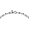 24 Inch 925 Sterling Silver Solid Faceted Men's Link Chain Necklace