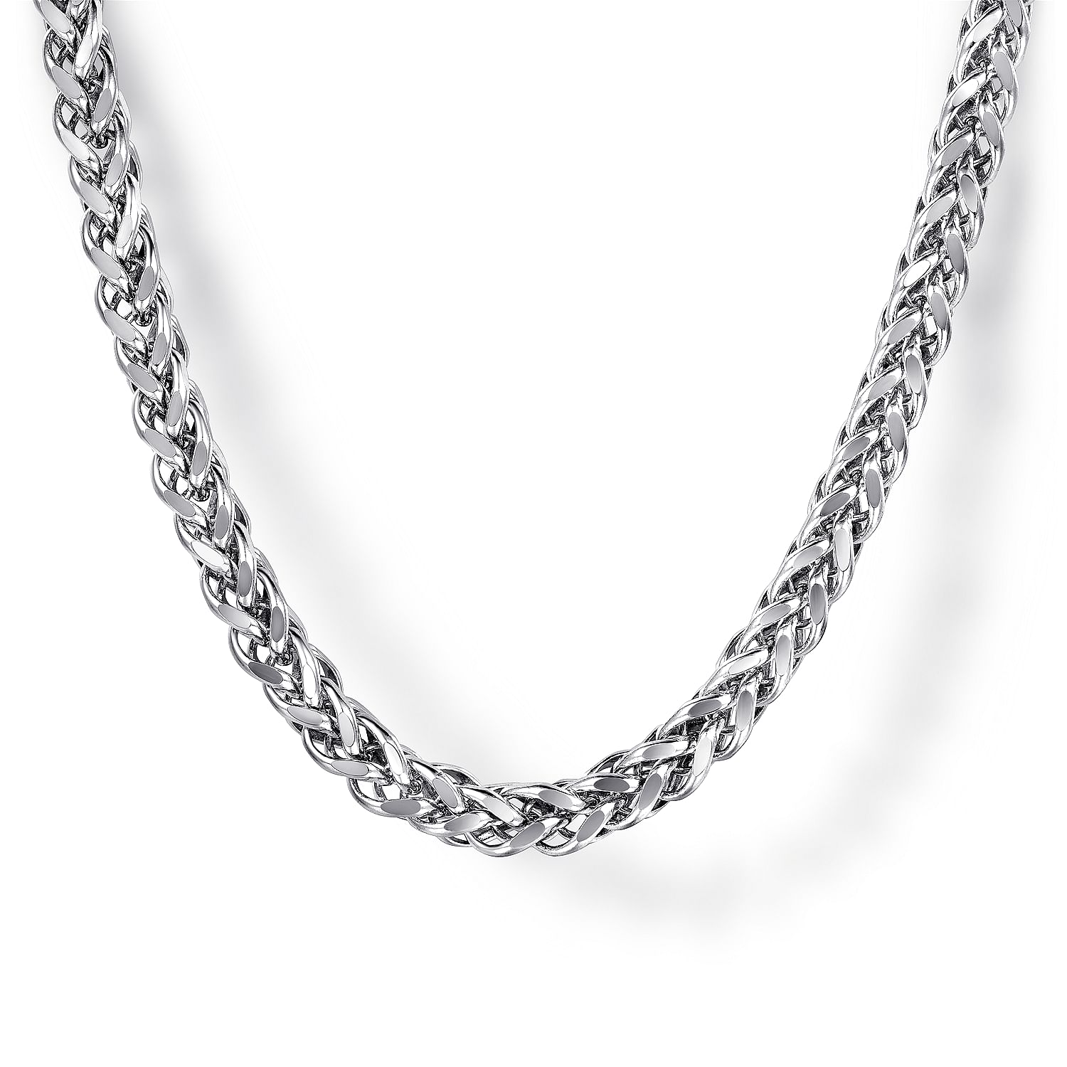 24 Inch 925 Sterling Silver Solid Men s Wheat Chain Necklace