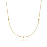 24 inch 14K Yellow Gold Bujukan Bead Station Necklace