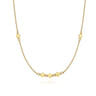 24 inch 14K Yellow Gold Diamond Shaped Disc Station Necklace