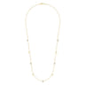 24 inch 14K Yellow Gold Diamond and Disc Station Necklace - 0.23 ct