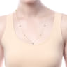 24 inch 14K Yellow Gold Diamond and Disc Station Necklace - 0.23 ct