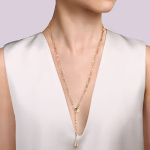 24 inch 14K Yellow Gold Link Chain Necklace