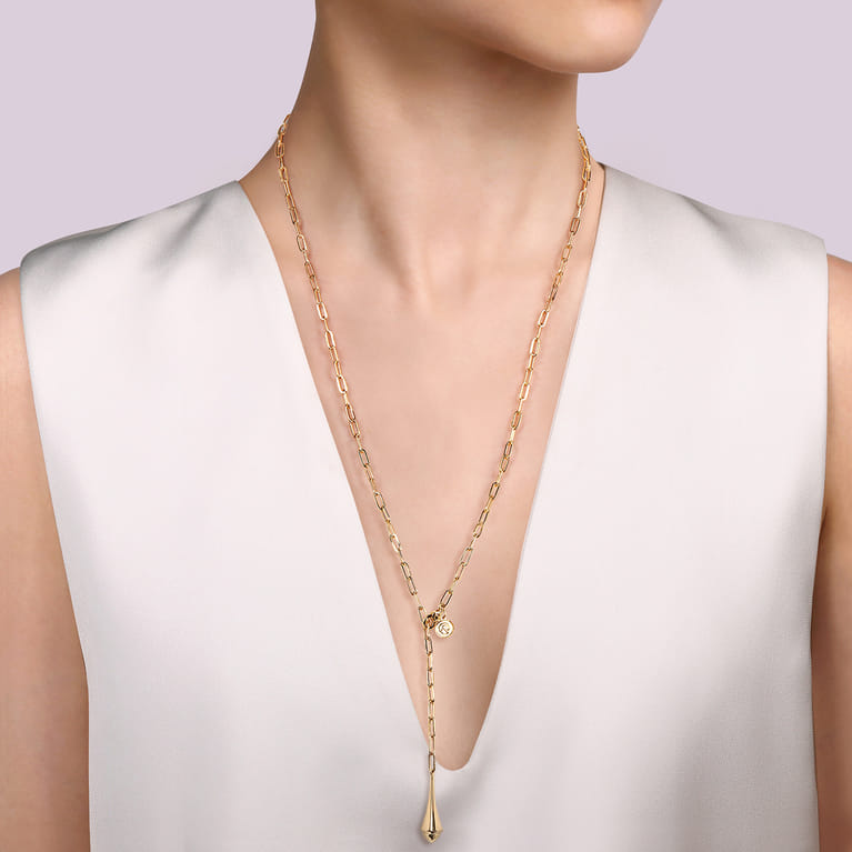 24 inch 14K Yellow Gold Link Chain Necklace - Shot 3