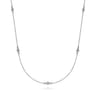 24 inch 925 Sterling Silver Beaded Necklace