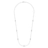 24 inch 925 Sterling Silver Beaded Necklace