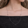 24 inch 925 Sterling Silver Beaded Necklace