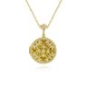 24 inch Vintage Inspired 14K Yellow Gold Filigree Diamond Locket Necklace - 0.5 ct