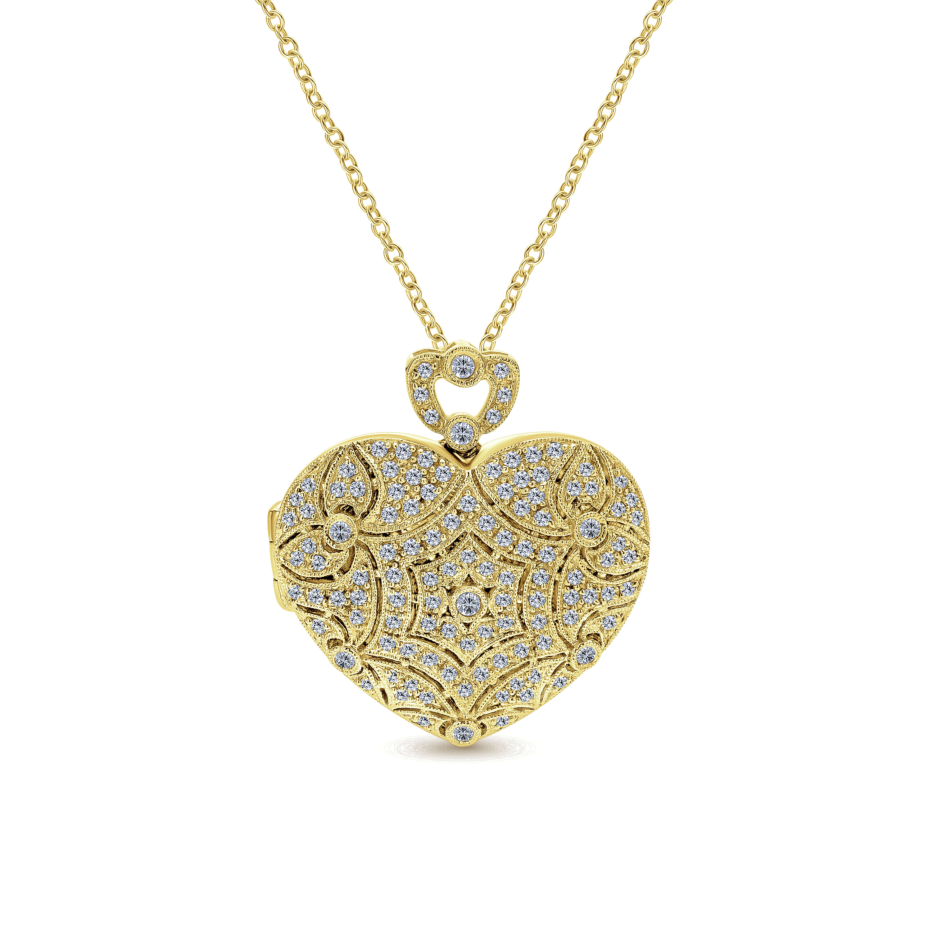 Gold heart deals shaped locket necklace