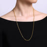 26 inch 14K Yellow Gold Hollow Paper Clip Necklace