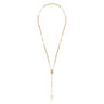 27 Inch 14K Yellow Gold Diamond Cross Rosary Solid Men's Link Chain Necklace - 0.37 ct