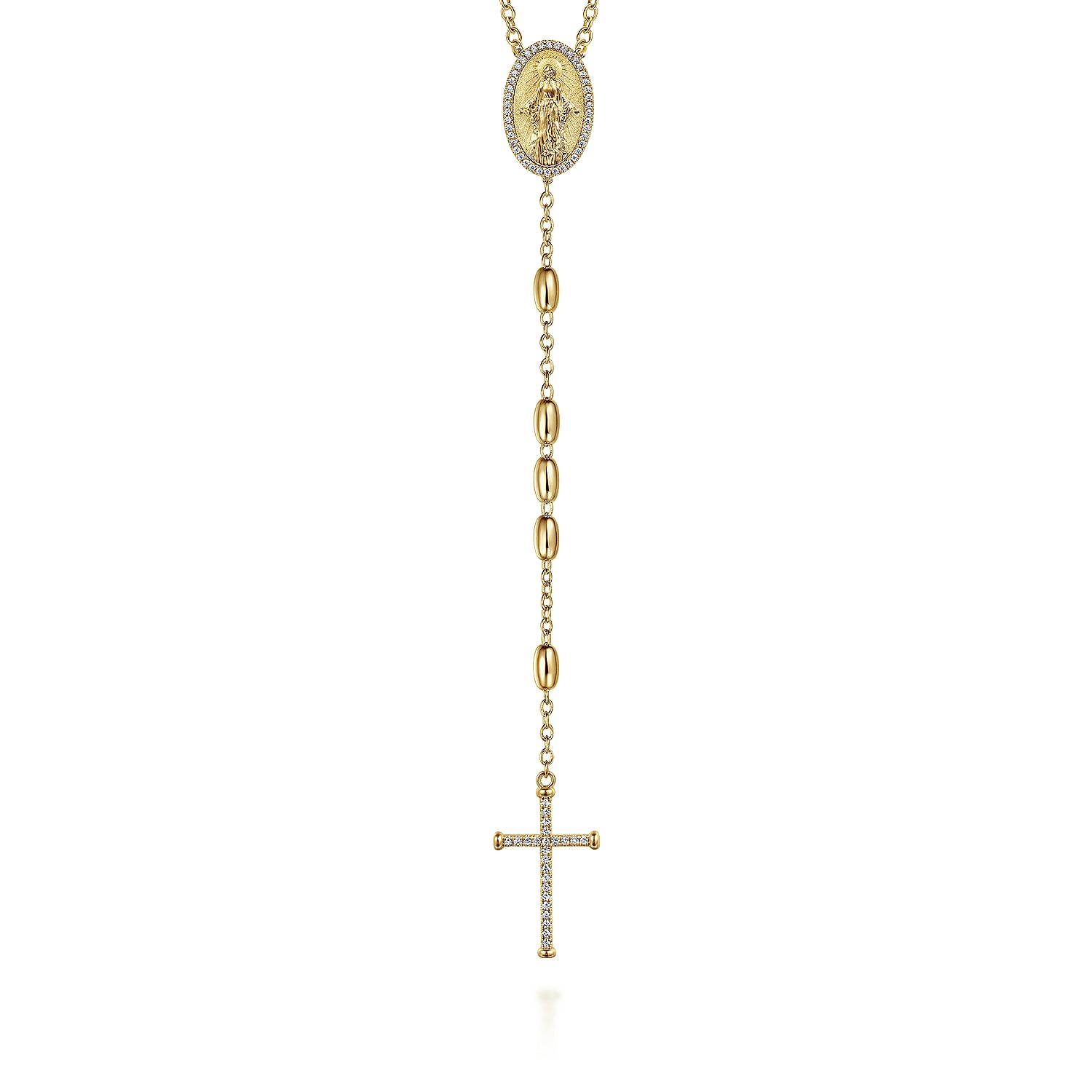 Diamond on sale rosary necklace