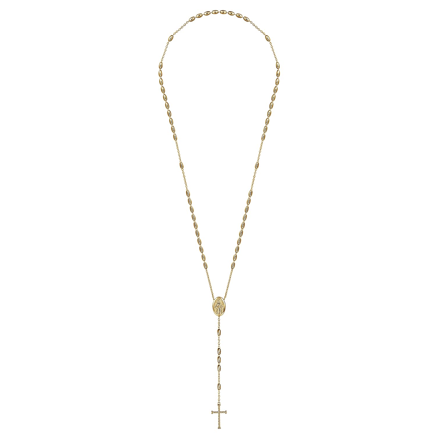 14k gold deals mens rosary necklace