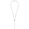 27 Inch 925 Sterling Silver Cross Rosary Solid Men's Link Chain Necklace