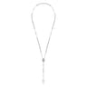 27 Inch 925 Sterling Silver Diamond Cross Rosary Solid Men's Link Chain Necklace - 0.37 ct