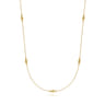 28 inch 14K Yellow Gold Bujukan Bead Station Necklace