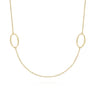28 inch 14K Yellow Gold Bujukan Beaded Oval Station Necklace