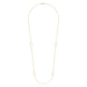 28 inch 14K Yellow Gold Bujukan Beaded Oval Station Necklace