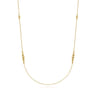 28 inch 14K Yellow Gold Graduating Bujukan Bead Station Necklace