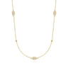 28 inch 14K Yellow Gold Multi Circle Casted Station Necklace